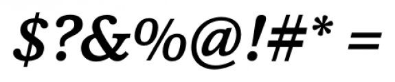 Cassia Medium Italic Font OTHER CHARS