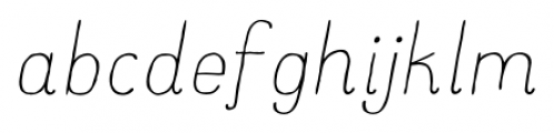 Catalina Clemente Light Italic Font LOWERCASE