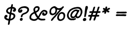 Catalina Typewriter Bold Italic Font OTHER CHARS