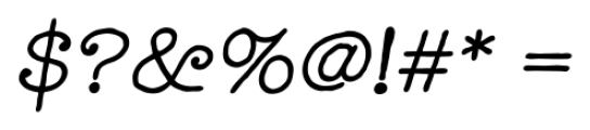 Catalina Typewriter Italic Font OTHER CHARS