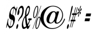 Catalog Serif JNL Compressed Oblique Font OTHER CHARS
