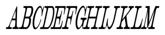 Catalog Serif JNL Compressed Oblique Font UPPERCASE