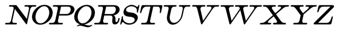 Catalog Serif JNL Condensed Oblique Font UPPERCASE