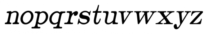 Catalog Serif JNL Condensed Oblique Font LOWERCASE