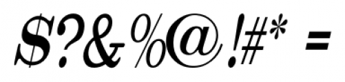 Catalog Serif JNL Extra Condensed Oblique Font OTHER CHARS
