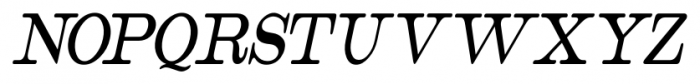 Catalog Serif JNL Extra Condensed Oblique Font UPPERCASE