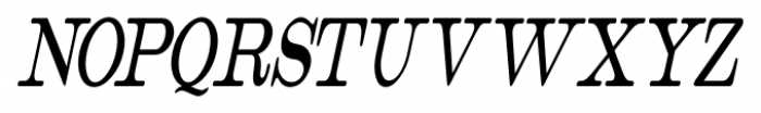 Catalog Serif JNL Ultra Condensed Oblique Font UPPERCASE