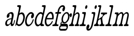 Catalog Serif JNL Ultra Condensed Oblique Font LOWERCASE