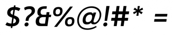 Catesque Medium Italic Font OTHER CHARS