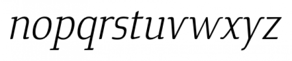 Cavole Slab Light Italic Font LOWERCASE