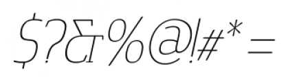Cavole Slab Thin Italic Font OTHER CHARS