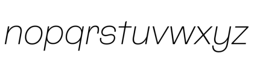 CA Spotnik Thin Italic Font LOWERCASE