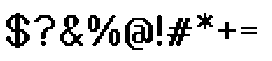 CA Yoshiro Pixel Blur Bold Font OTHER CHARS