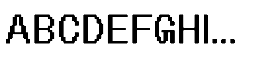 CA Yoshiro Pixel Blur Bold Font UPPERCASE