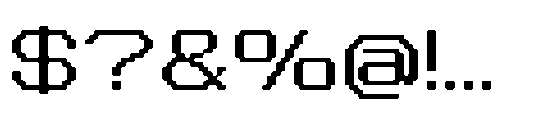 CA Yoshiro Pixel Blur Wide Bold Font OTHER CHARS