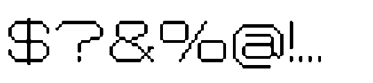 CA Yoshiro Pixel Blur Wide Font OTHER CHARS