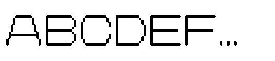 CA Yoshiro Pixel Blur Wide Font UPPERCASE