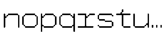 CA Yoshiro Pixel Blur Wide Font LOWERCASE