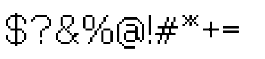 CA Yoshiro Pixel Regular Font OTHER CHARS