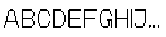 CA Yoshiro Pixel Regular Font UPPERCASE