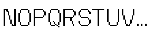 CA Yoshiro Pixel Regular Font UPPERCASE