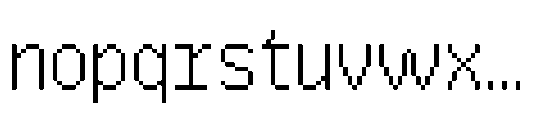 CA Yoshiro Pixel Regular Font LOWERCASE