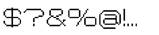 CA Yoshiro Pixel Wide Font OTHER CHARS