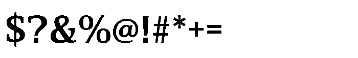 Cabot Bold Font OTHER CHARS