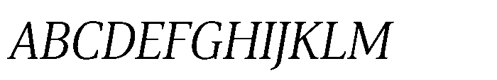 Cabot Condensed Book Italic Font UPPERCASE