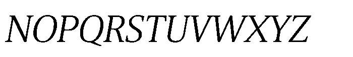Cabot Condensed Book Italic Font UPPERCASE