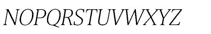 Cabot Condensed Light Italic Font UPPERCASE