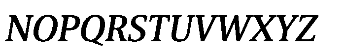 Cabot Condensed Medium Italic Font UPPERCASE