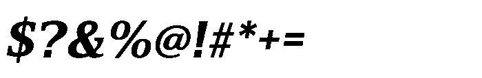 Cabot Ex Bold Italic Font OTHER CHARS