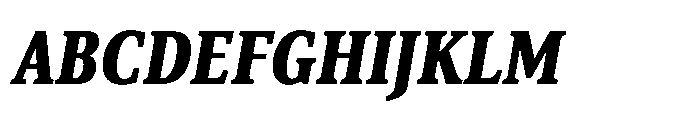 Cabot Ex Condensed Black Italic Font UPPERCASE