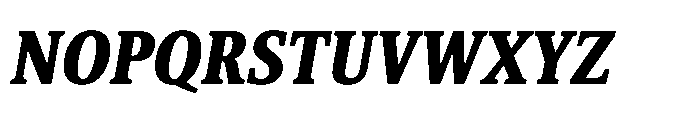 Cabot Ex Condensed Black Italic Font UPPERCASE