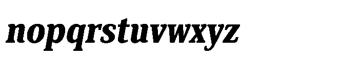 Cabot Ex Condensed Black Italic Font LOWERCASE