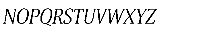 Cabot Ex Condensed Book Italic Font UPPERCASE