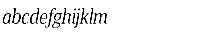 Cabot Ex Condensed Book Italic FONT