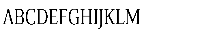 Cabot Ex Condensed Book Font UPPERCASE