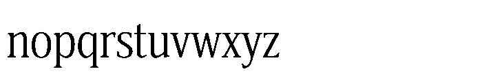 Cabot Ex Condensed Book Font LOWERCASE