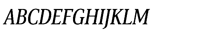 Cabot Ex Condensed Italic Font UPPERCASE