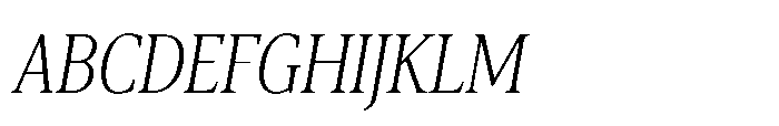 Cabot Ex Condensed Light Italic Font UPPERCASE