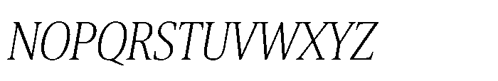 Cabot Ex Condensed Light Italic Font UPPERCASE
