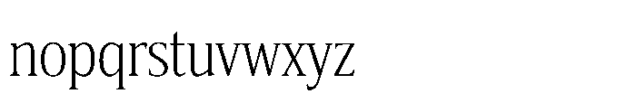 Cabot Ex Condensed Light Font LOWERCASE
