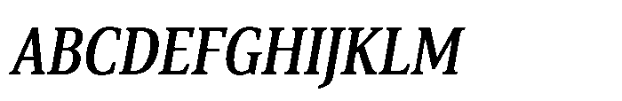 Cabot Ex Condensed Medium Italic Font UPPERCASE