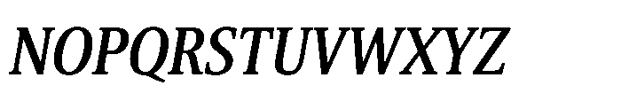 Cabot Ex Condensed Medium Italic Font UPPERCASE
