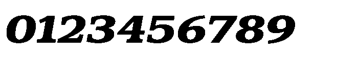 Cabot Ex Wide Black Italic Font OTHER CHARS