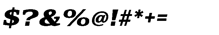 Cabot Ex Wide Black Italic Font OTHER CHARS