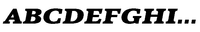 Cabot Ex Wide Black Italic Font UPPERCASE