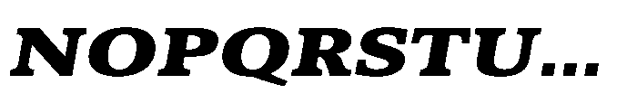 Cabot Ex Wide Black Italic Font UPPERCASE